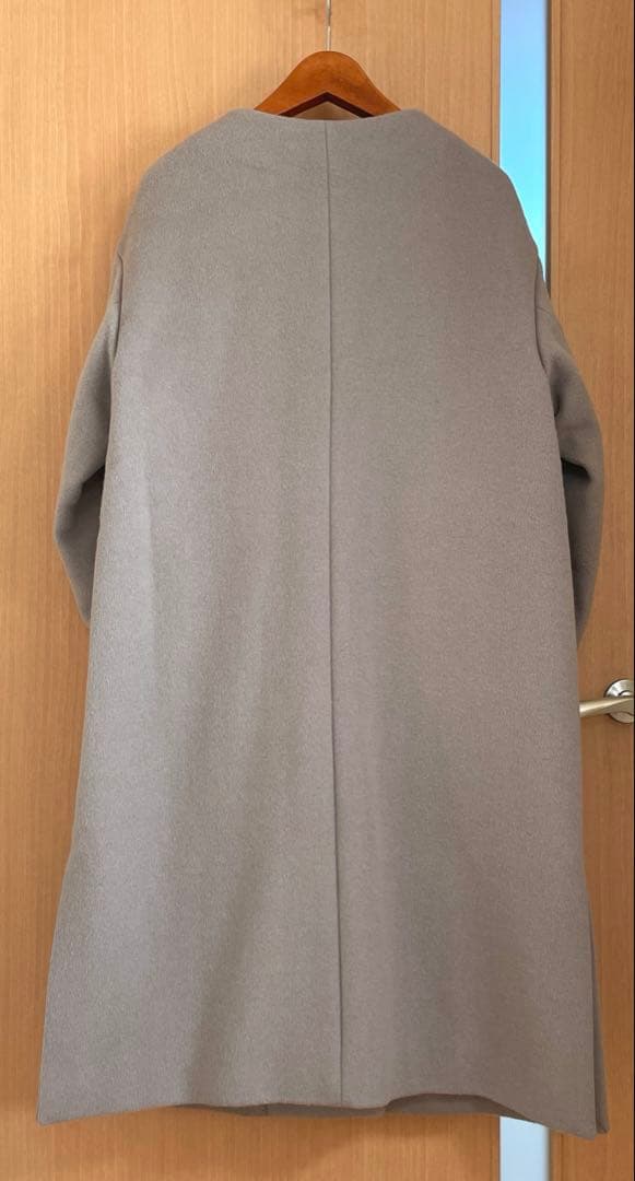 ☆極美品☆グリーンレーベル アンゴラビーバースリットノーカラーコート40