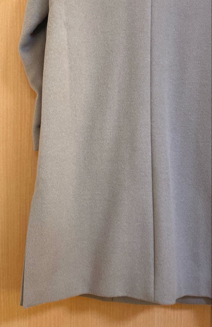 ☆極美品☆グリーンレーベル アンゴラビーバースリットノーカラーコート40