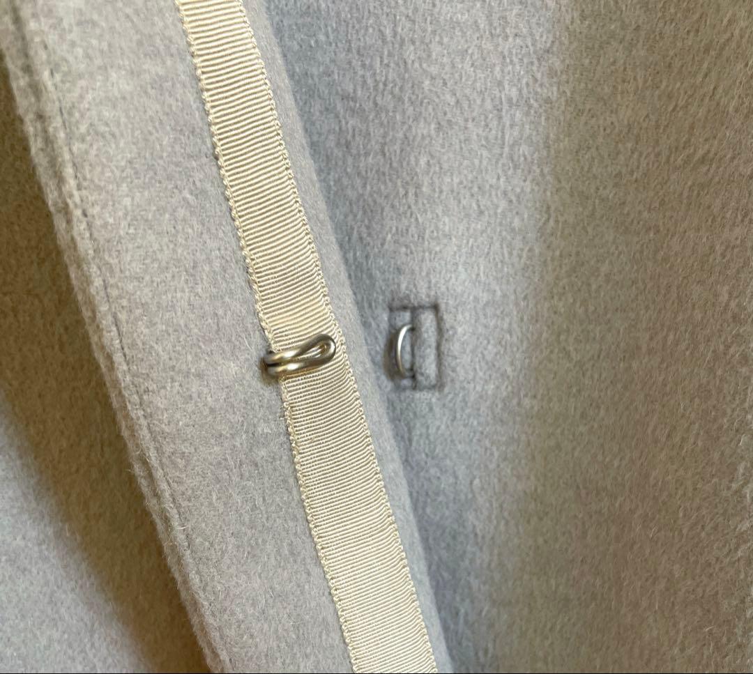 ☆極美品☆グリーンレーベル アンゴラビーバースリットノーカラーコート40