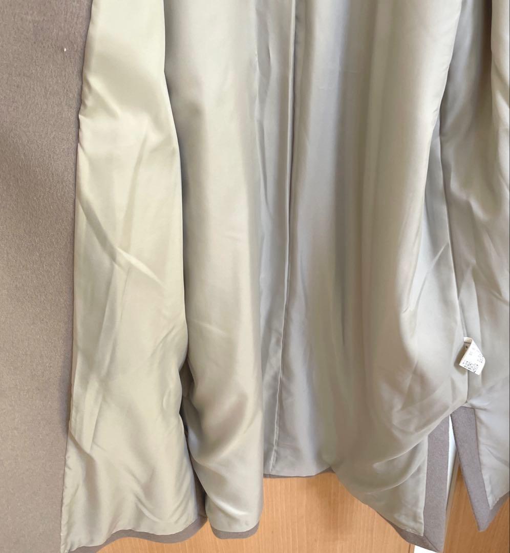 ☆極美品☆グリーンレーベル アンゴラビーバースリットノーカラーコート40