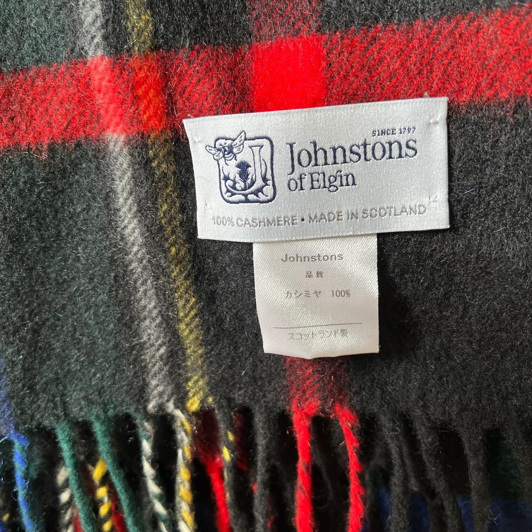 ジョンストンズカシミヤストール　日本別注リカラードスチュアート　国内正規品