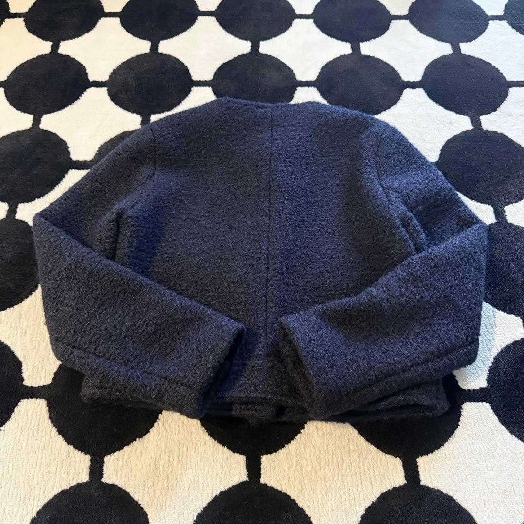 ◆新品同様◆ZARA ザラ◆今期人気完売 ブークレジャケット ノーカラーSサイズ