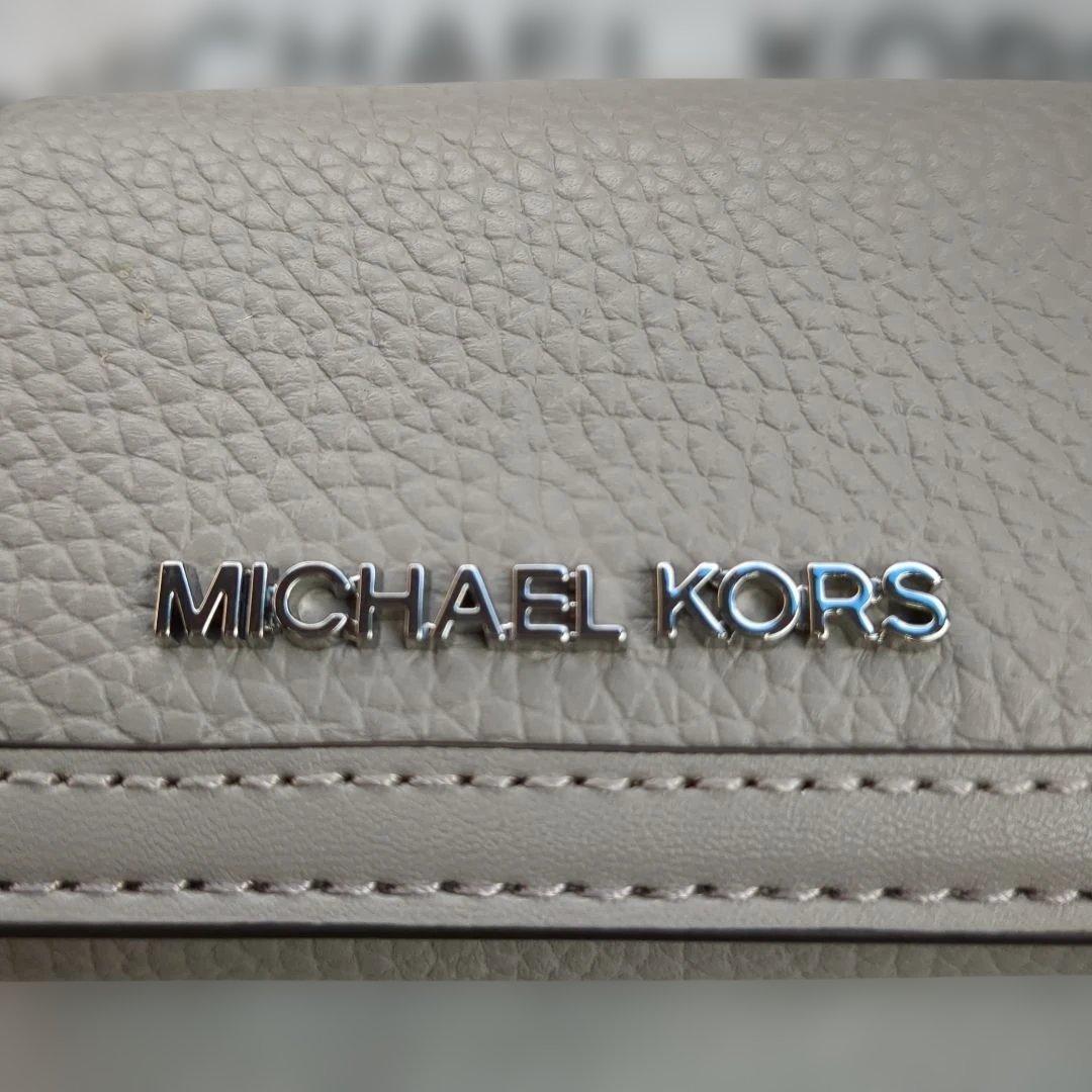 MICHAEL KORS グレー レザー キーケース