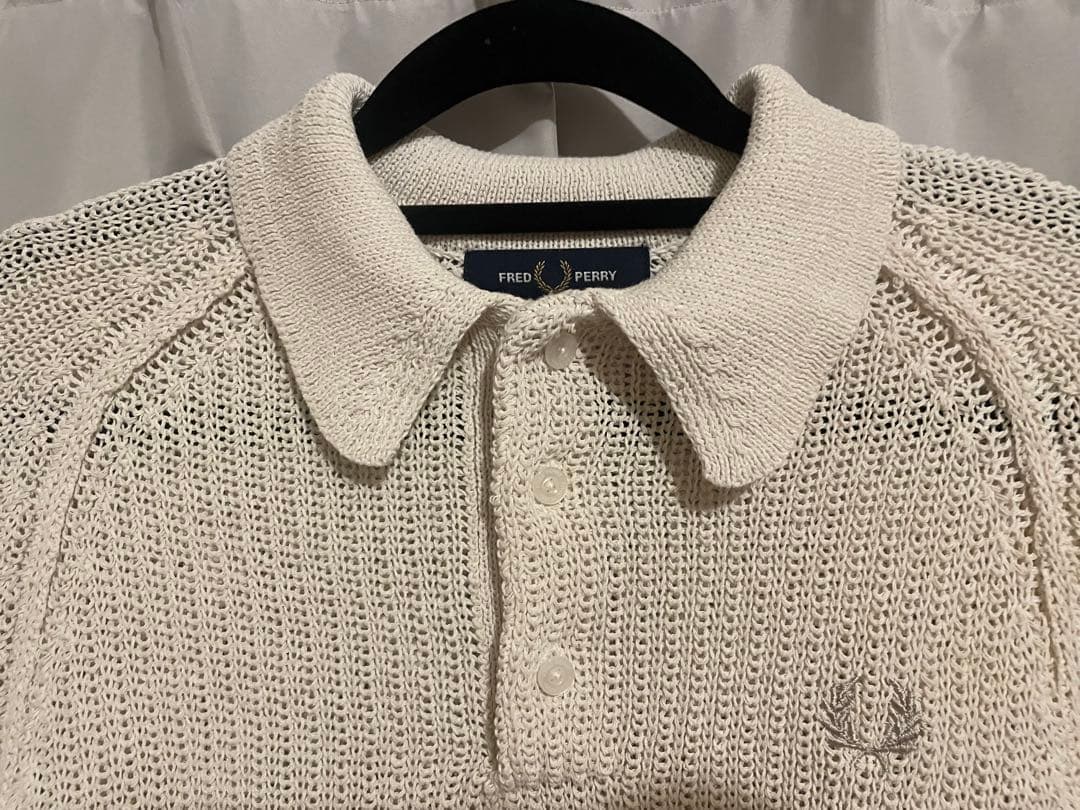 【みん】FRED PERRY フレッドペリー ニットポロ リネンライク