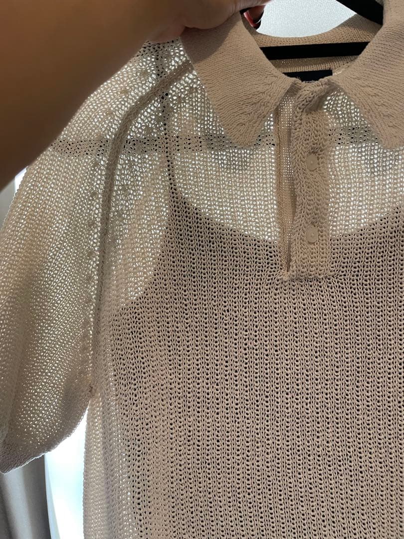 【みん】FRED PERRY フレッドペリー ニットポロ リネンライク