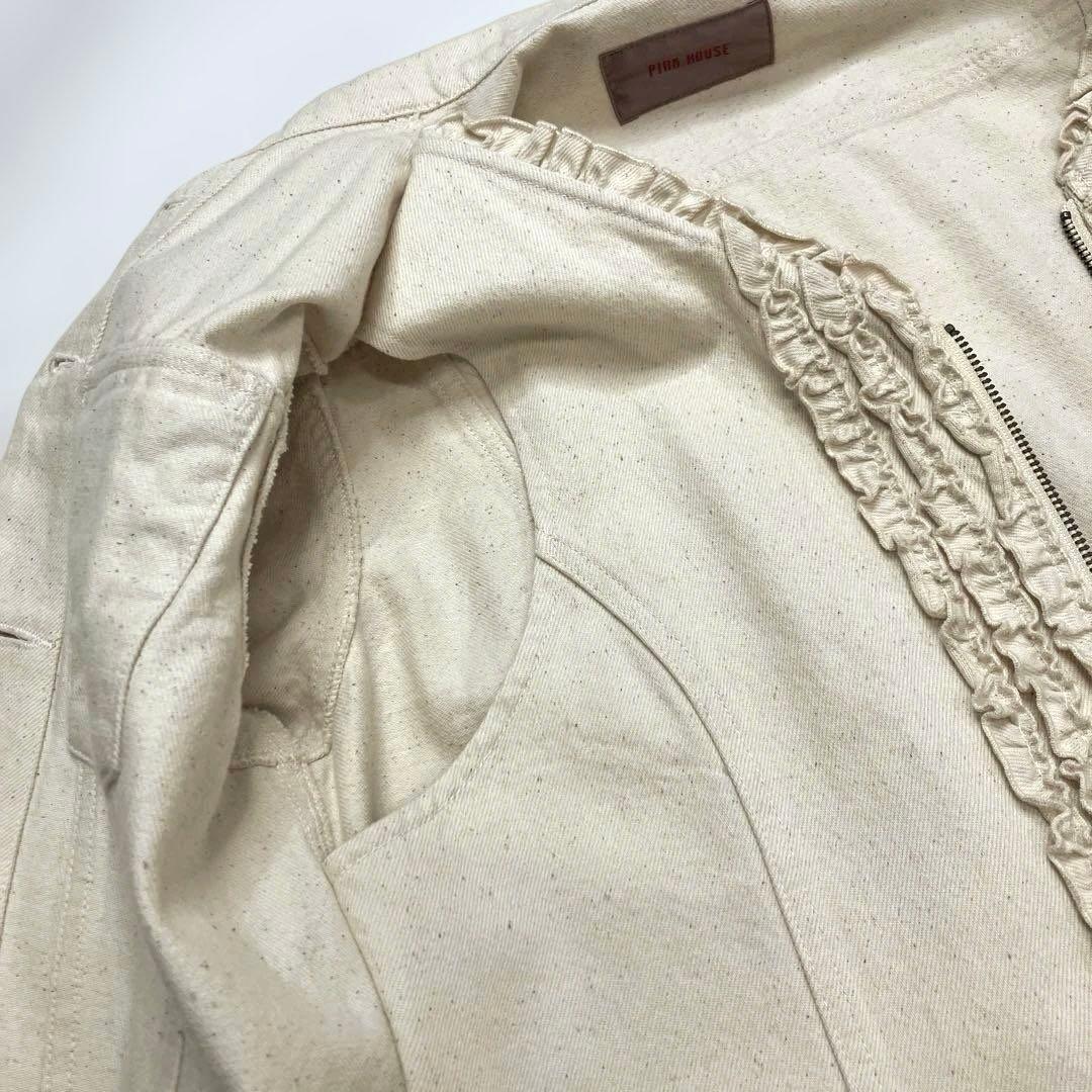 【新品未使用】ピンクハウス ピコフリル 生成デニムジャケット/2024年 春