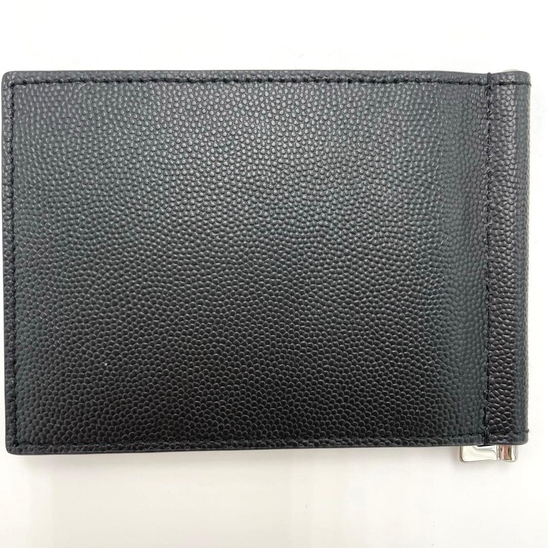 新品同様☆SAINTLAURENT サンローラン マネークリップ ブラック ロゴ