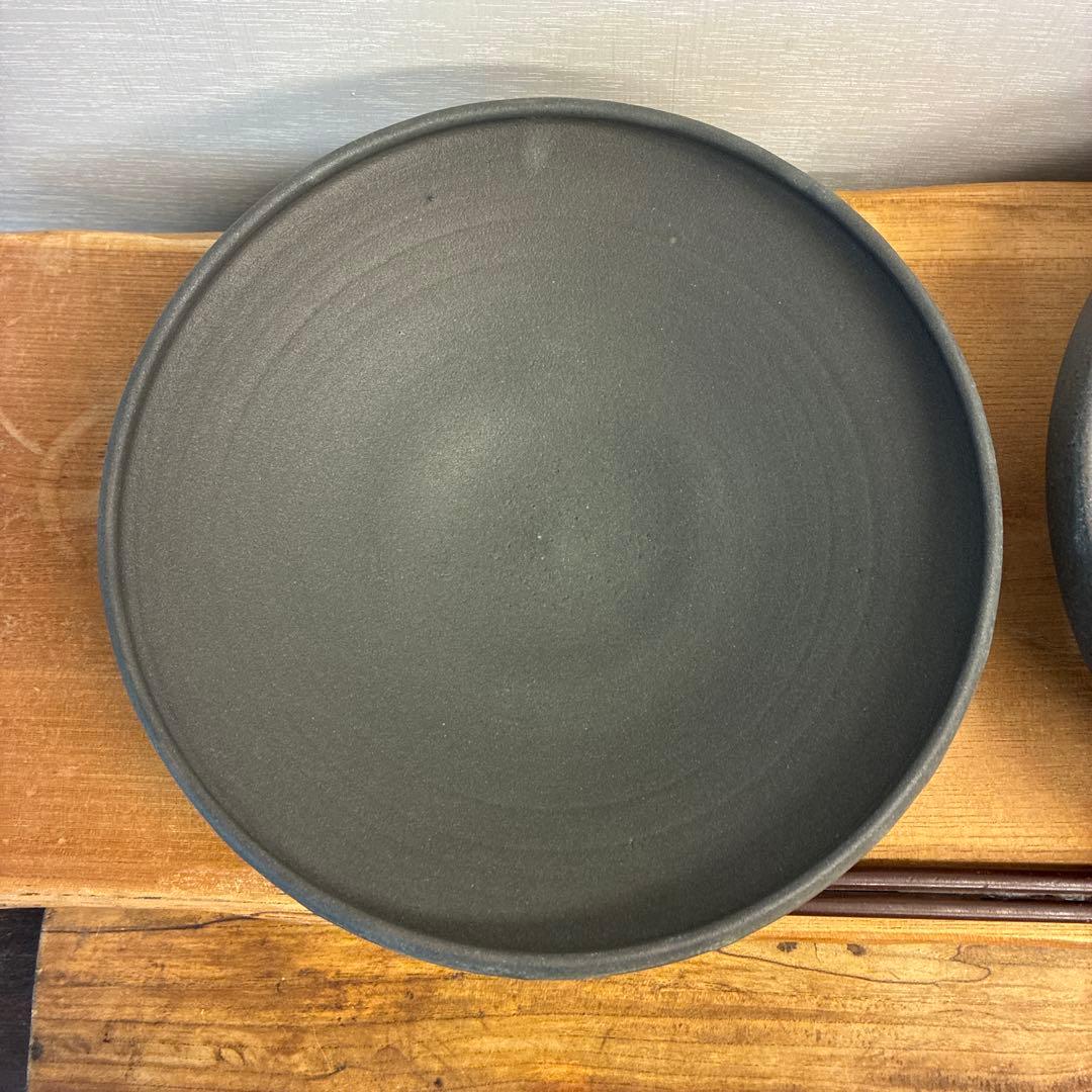 cyaco新品　陶器　陶芸作家　浅鉢2個　453