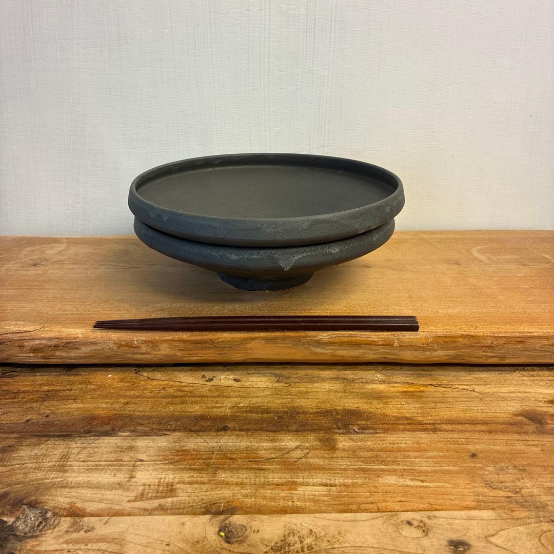 cyaco新品　陶器　陶芸作家　浅鉢2個　453