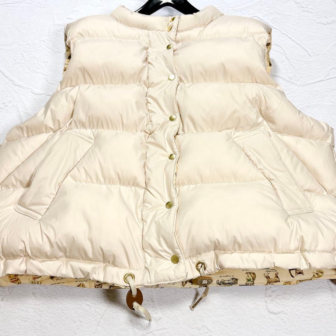 ✨美品✨ユキエモン　大きいサイズ　こねこ図鑑　ダウンベスト　3L リバーシブル