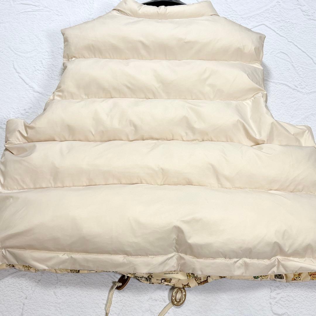 ✨美品✨ユキエモン　大きいサイズ　こねこ図鑑　ダウンベスト　3L リバーシブル