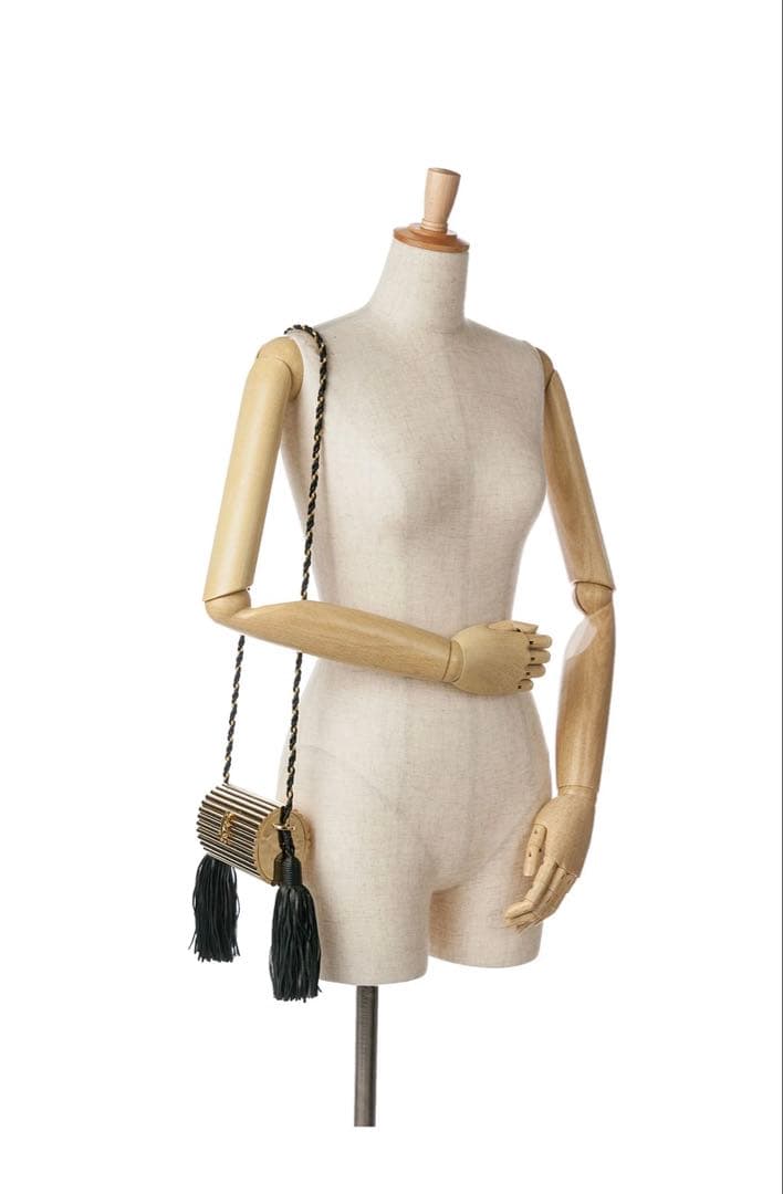 イヴ・サンローラン 1880s メタル タッセル ショルダーバッグ ゴールド