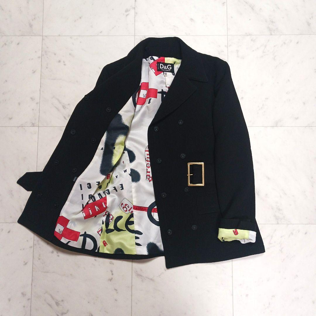 ドルチェアンドガッパーナ　ピュアウールジャケット　コート　黒　y2k
