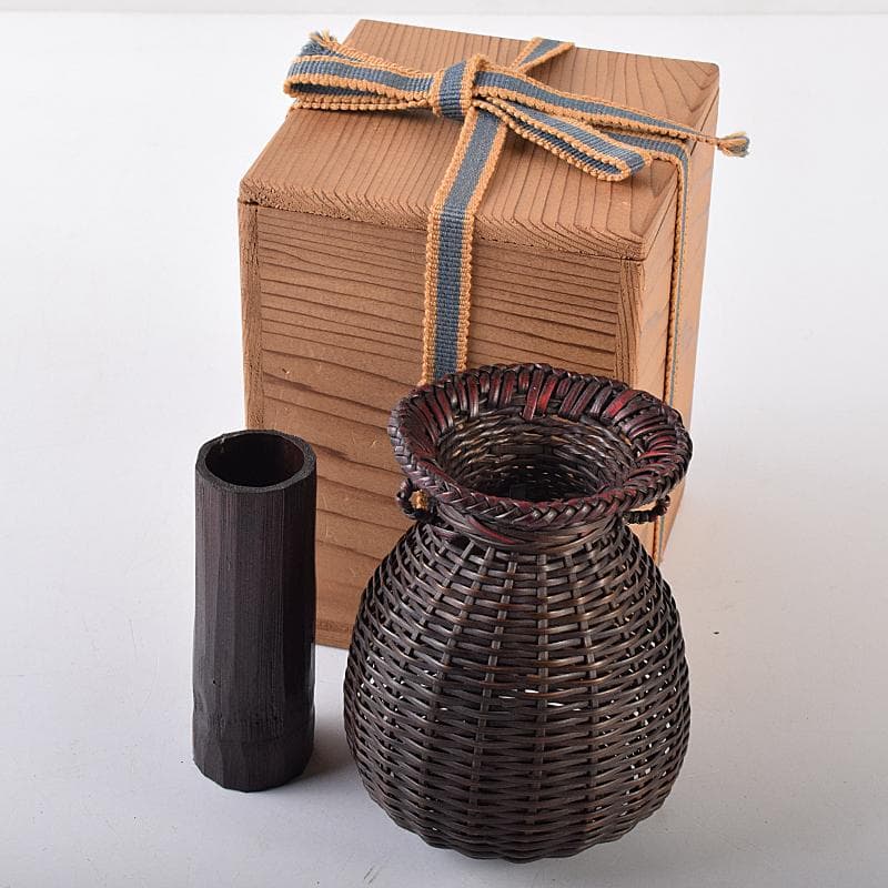 n1967datson　時代藤組　掛花籠　籠花生　時代箱付　D　R8668