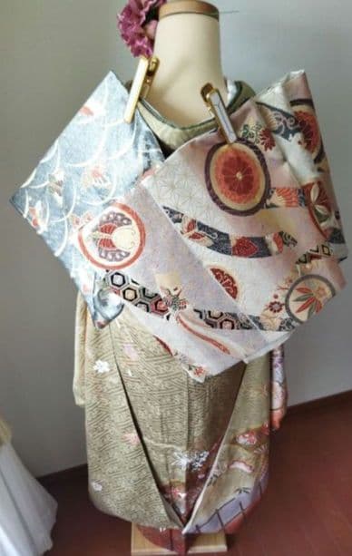 ころ様　419.普通〜ゆったり振袖7点セット 　正絹フルセット成人式　やまと