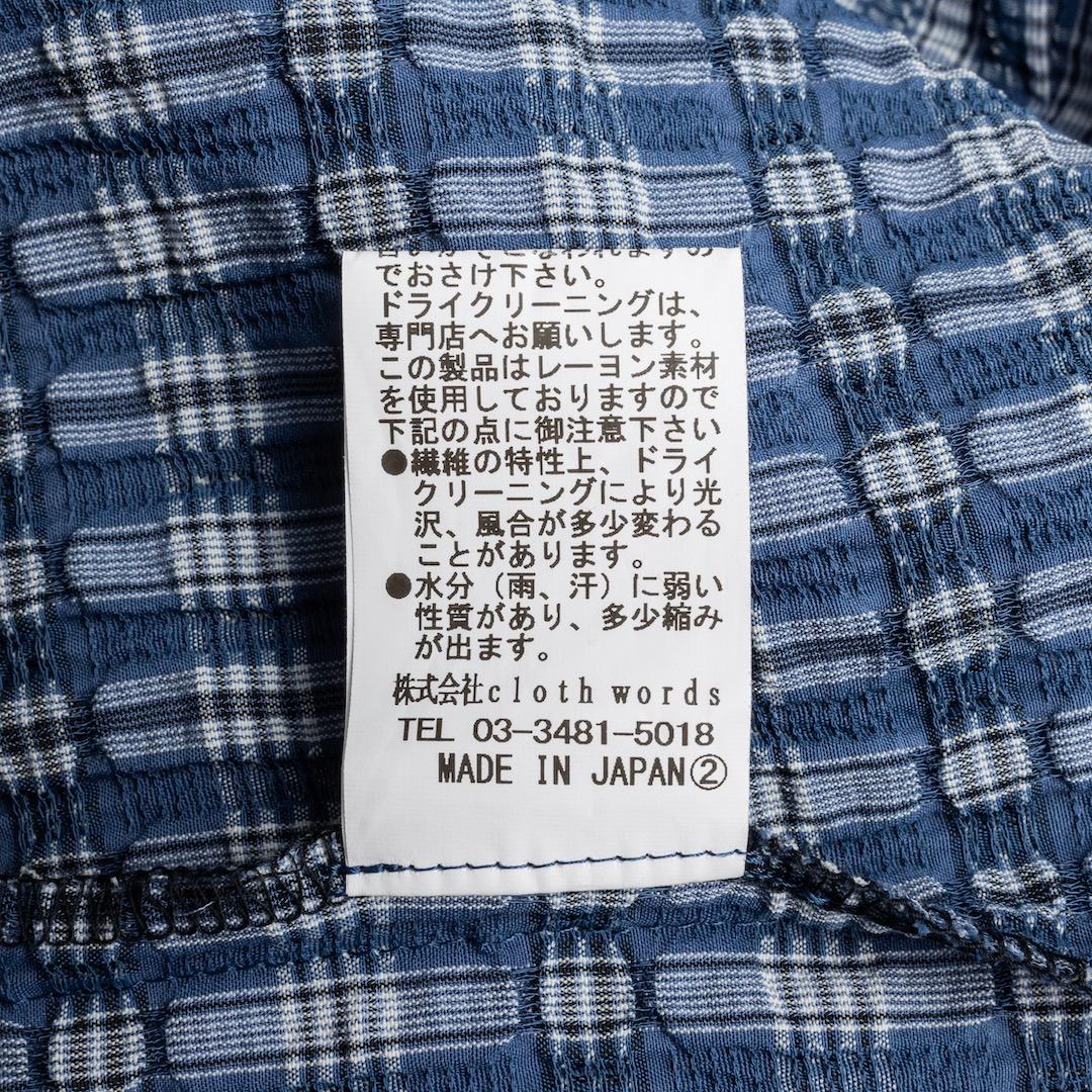 美品 ビュルデサボン 2025SS ジャカード CHECK ワンピース ブルー