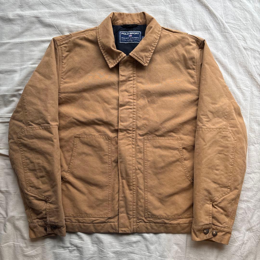 【90s】POLO SPORT トラディショナルジャケット フェード ダック