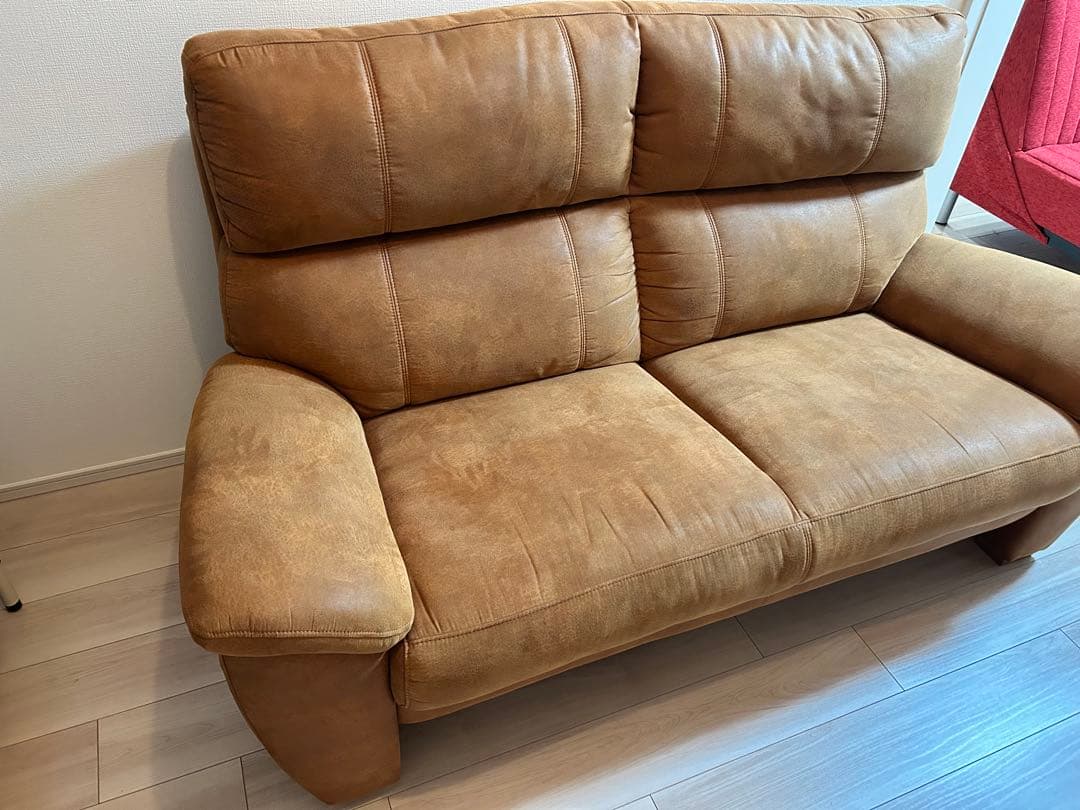 ブラウン 2.5人掛けソファ
