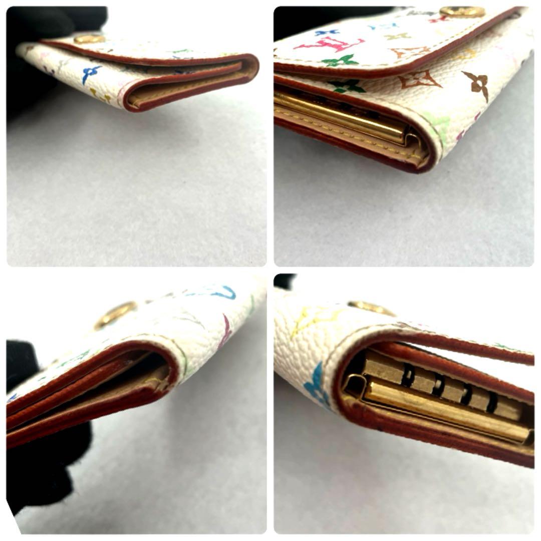 ルイヴィトン キーケース 4連 ミュルティクレ モノグラム マルチカラー 白