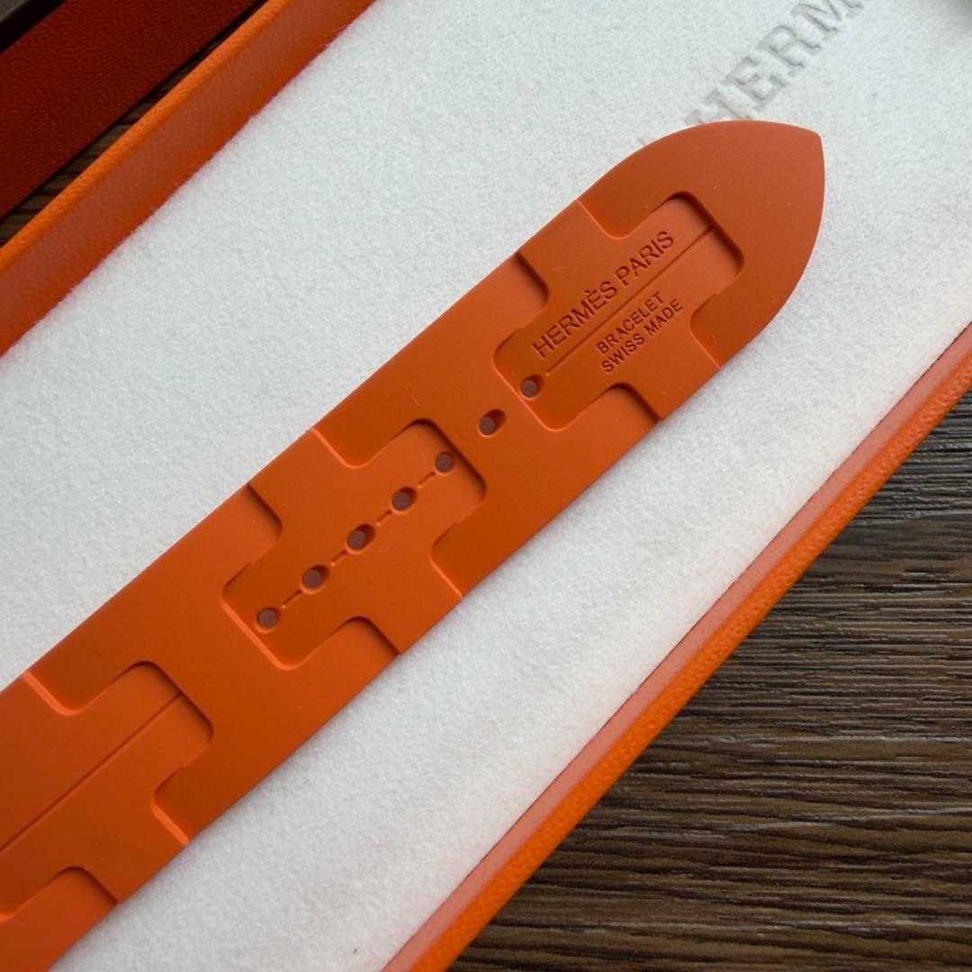 164 ほぼ未使用　46㎜ Apple Watch エルメス　オレンジ　キリム