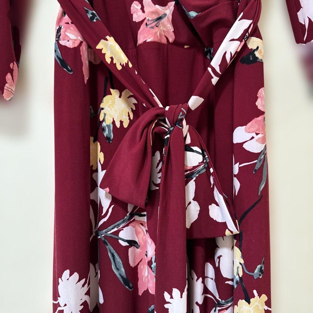 【大きいサイズ】ローレンラルフローレン〈XL〉カシュクールワンピース 花柄