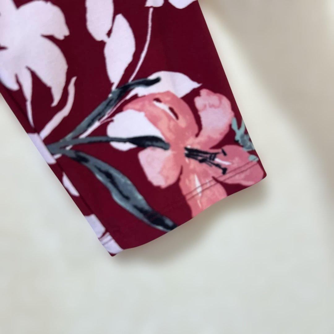 【大きいサイズ】ローレンラルフローレン〈XL〉カシュクールワンピース 花柄