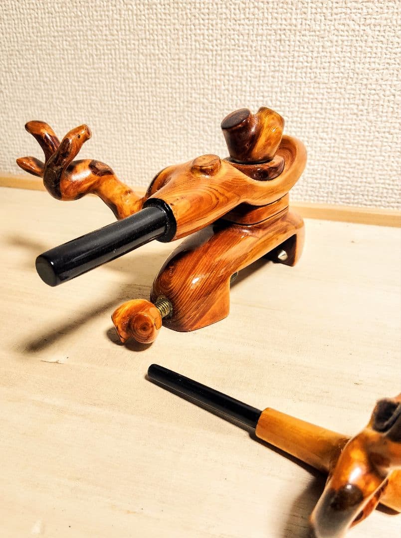 有働　万力　中型　希少品　# ヘラブナ　へらぶな　和竿　竿掛け