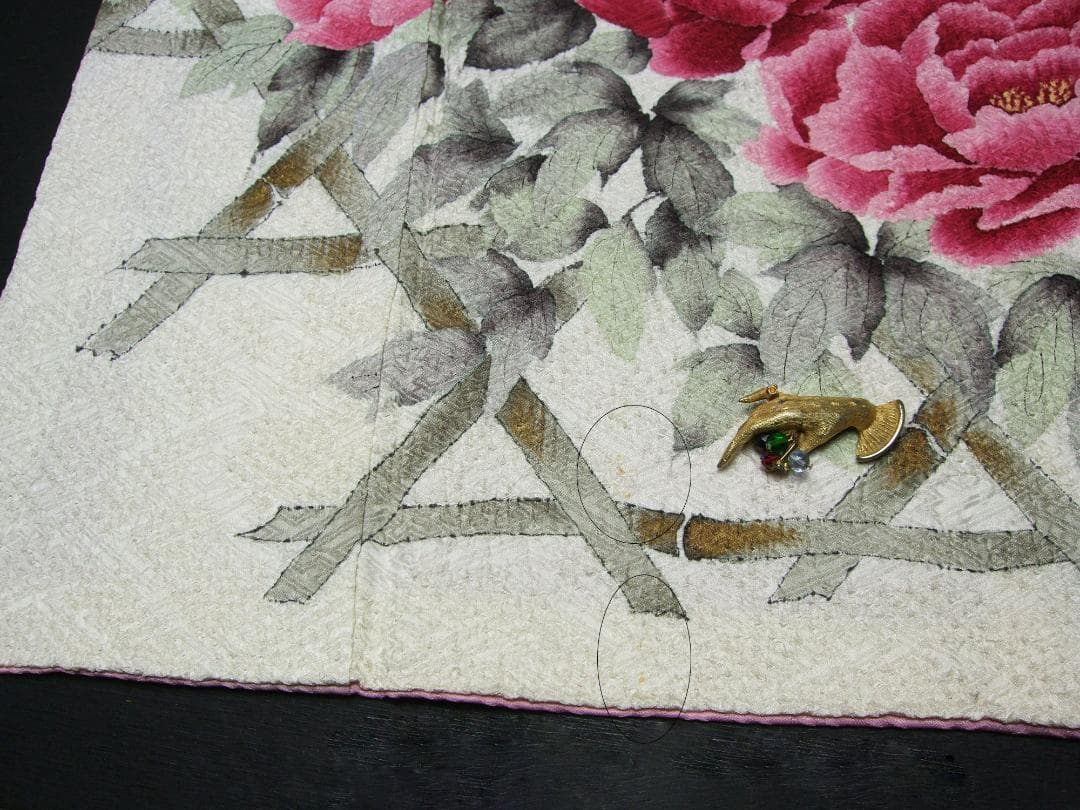 牡丹とダリア 総絞り 振袖フルセット　ｍ3 成人式