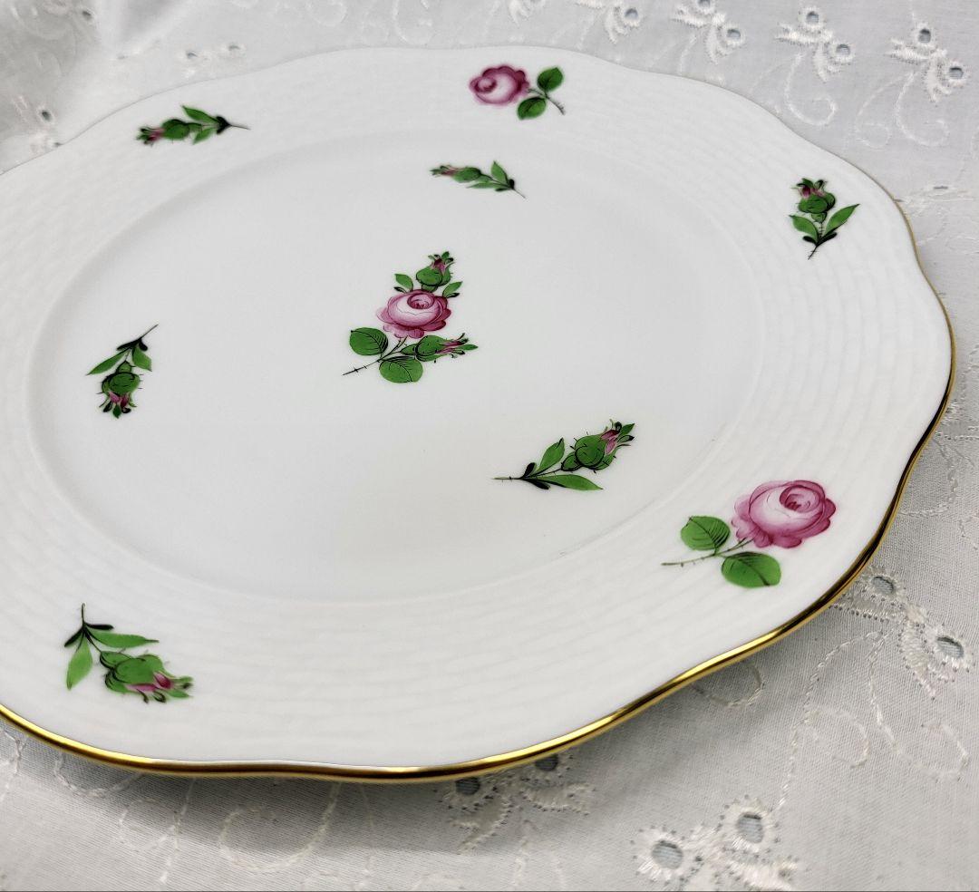 可愛い✴️ヘレンド プティットローズ プレート 19cm 皿 ピンク 薔薇 バラ