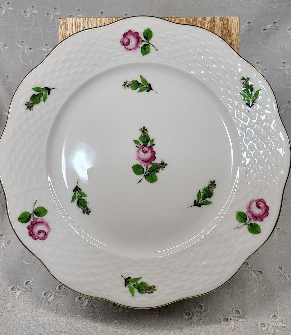可愛い✴️ヘレンド プティットローズ プレート 19cm 皿 ピンク 薔薇 バラ