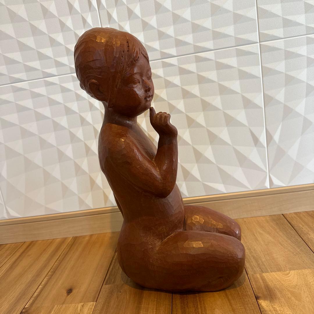 彫刻家巨匠　林昭三　受注制作　最高峰上手作　木彫彫刻　【あたし】