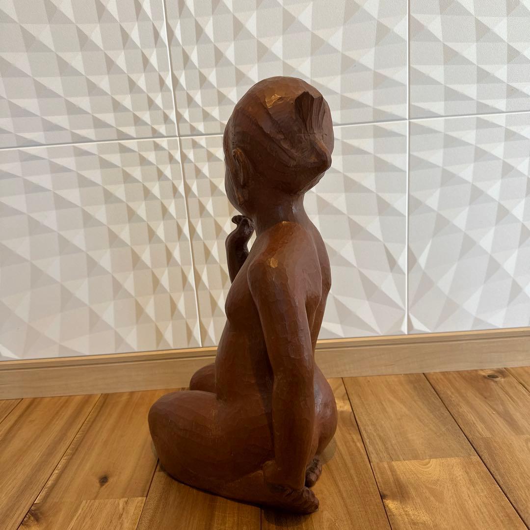 彫刻家巨匠　林昭三　受注制作　最高峰上手作　木彫彫刻　【あたし】