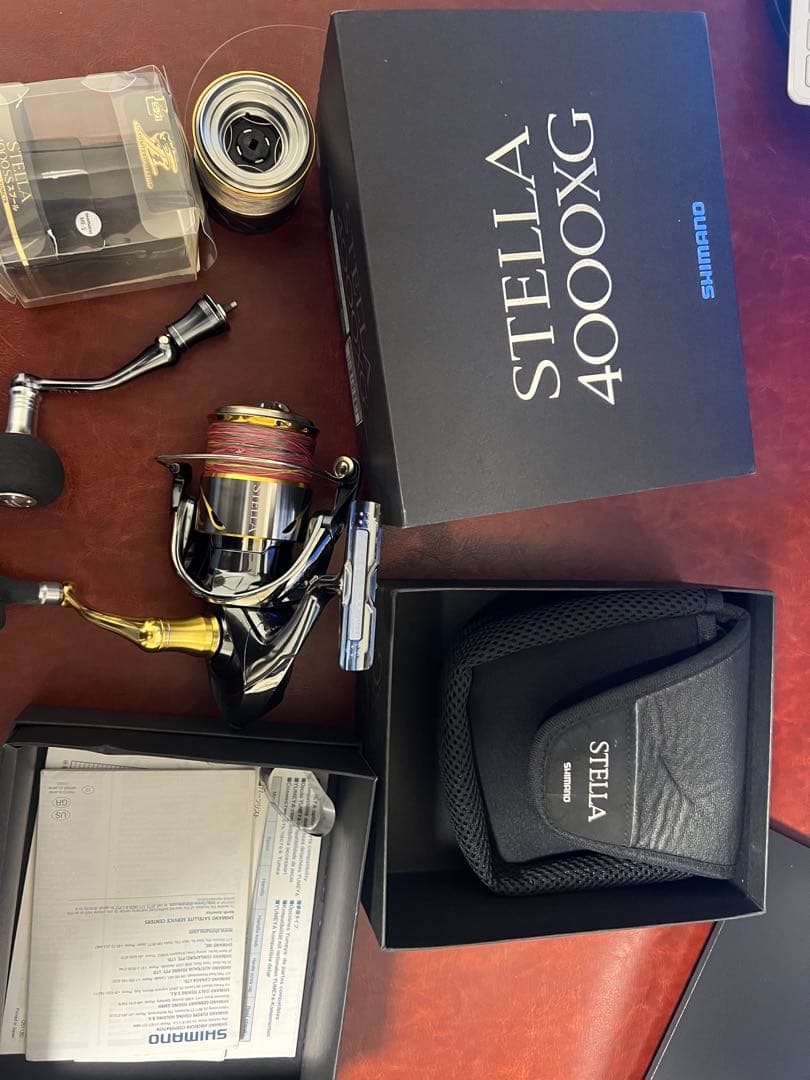 シマノ ステラ 4000XG 夢屋ハンドル　スプール付き