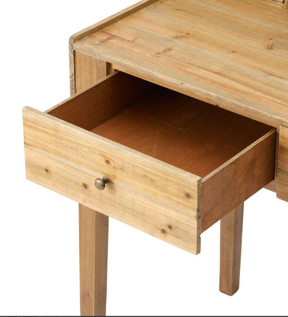 WEB限定 引き出しライティングデスク natural antique サリュ