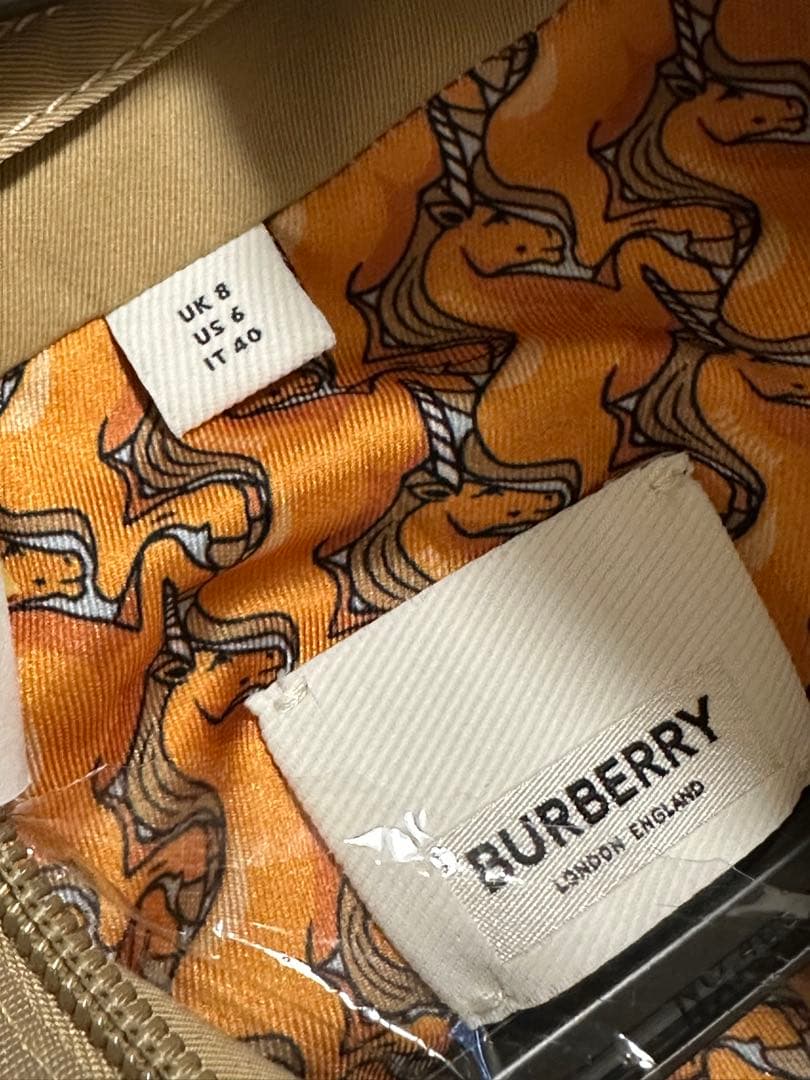 BURBERRY トロピカルギャバジン トレンチコート ユニコーン柄 Sサイズ