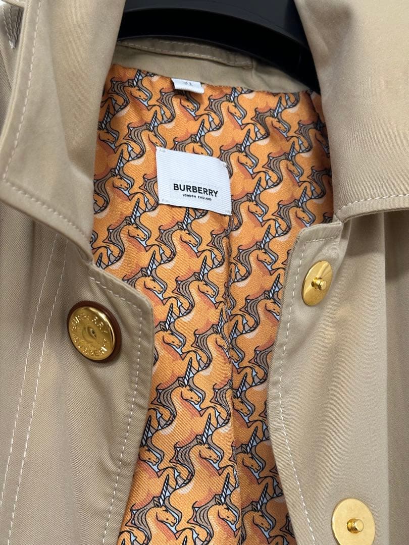 BURBERRY トロピカルギャバジン トレンチコート ユニコーン柄 Sサイズ