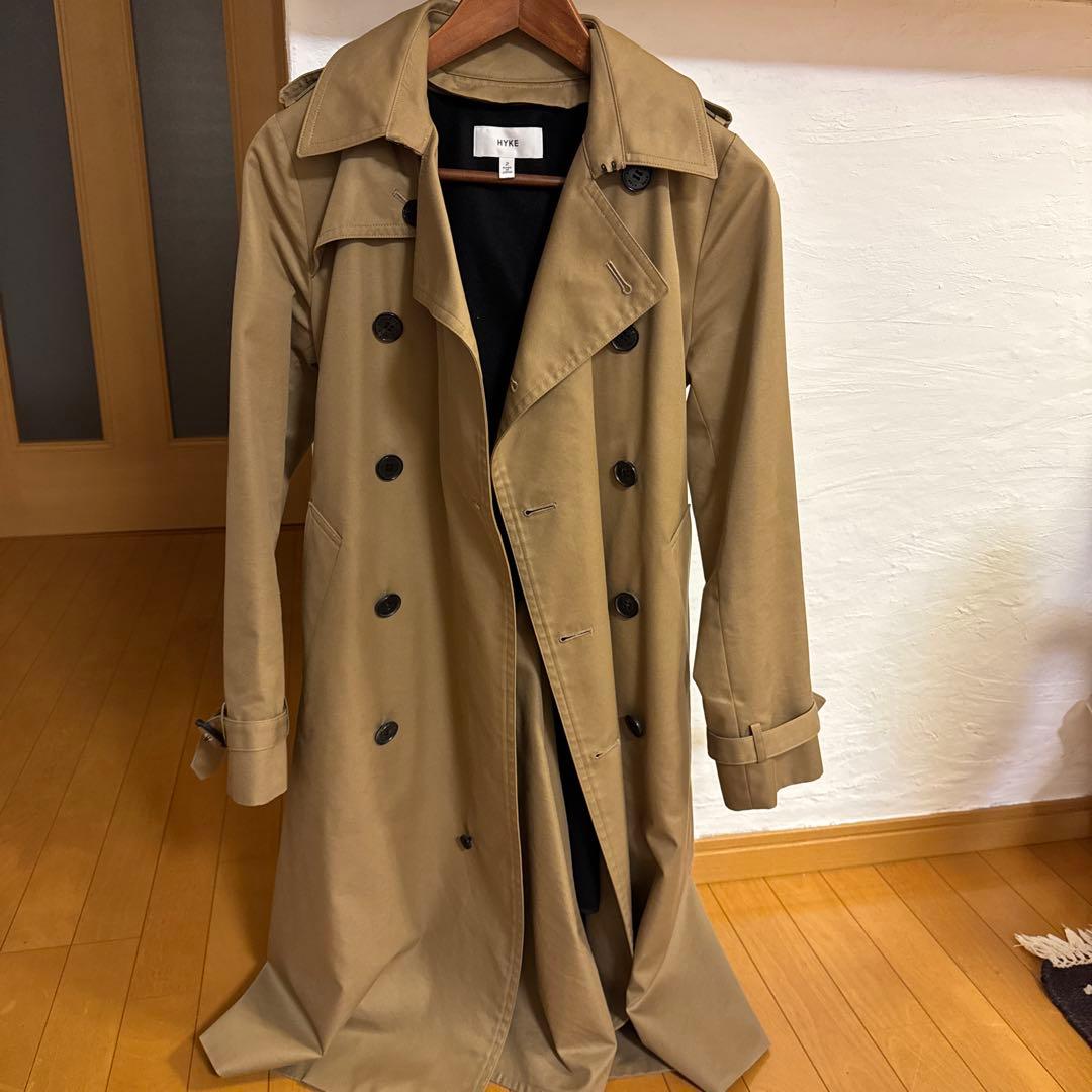 HYKE ベージュ トレンチコート サイズ2 ライナー付 美品