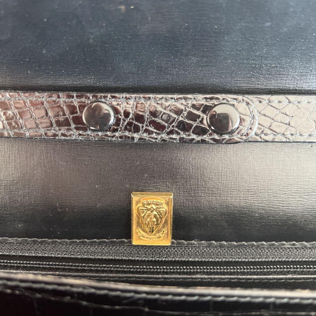オールドグッチ　クロコダイル　ショルダーバッグ