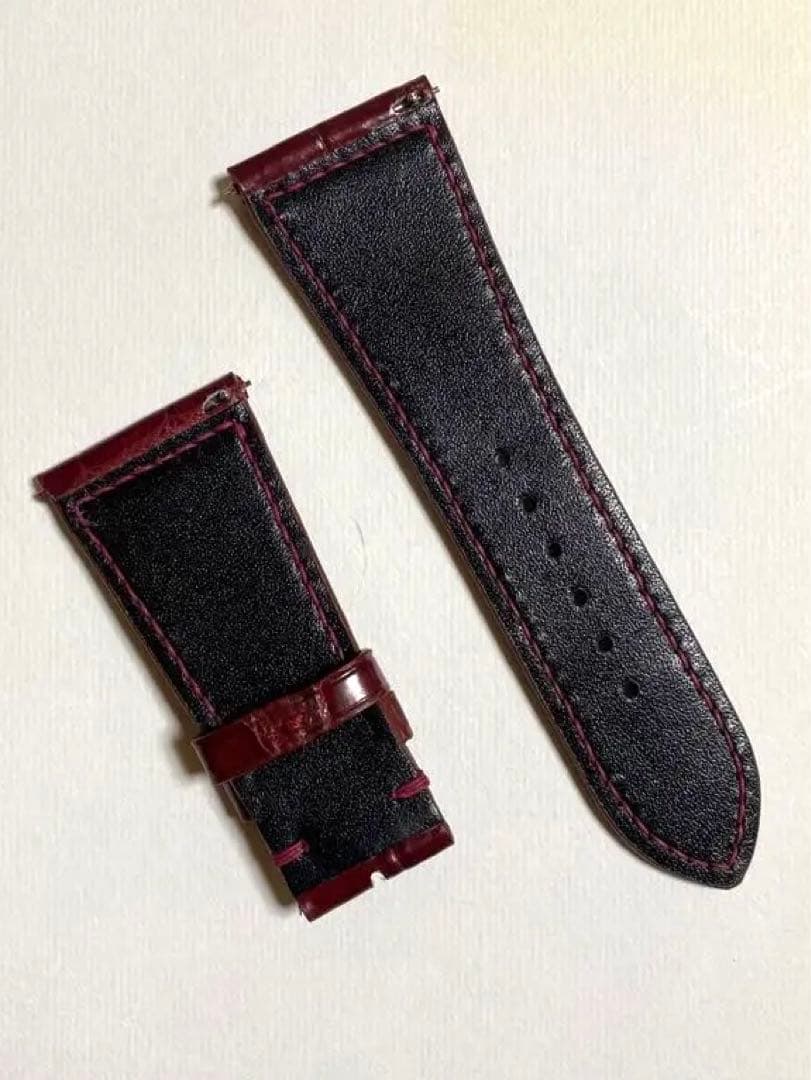 30mm ワイン フランクミュラー 用 オーダー クロコベルト ストラップ