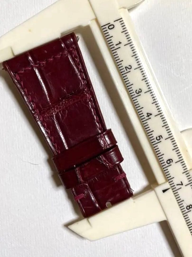30mm ワイン フランクミュラー 用 オーダー クロコベルト ストラップ
