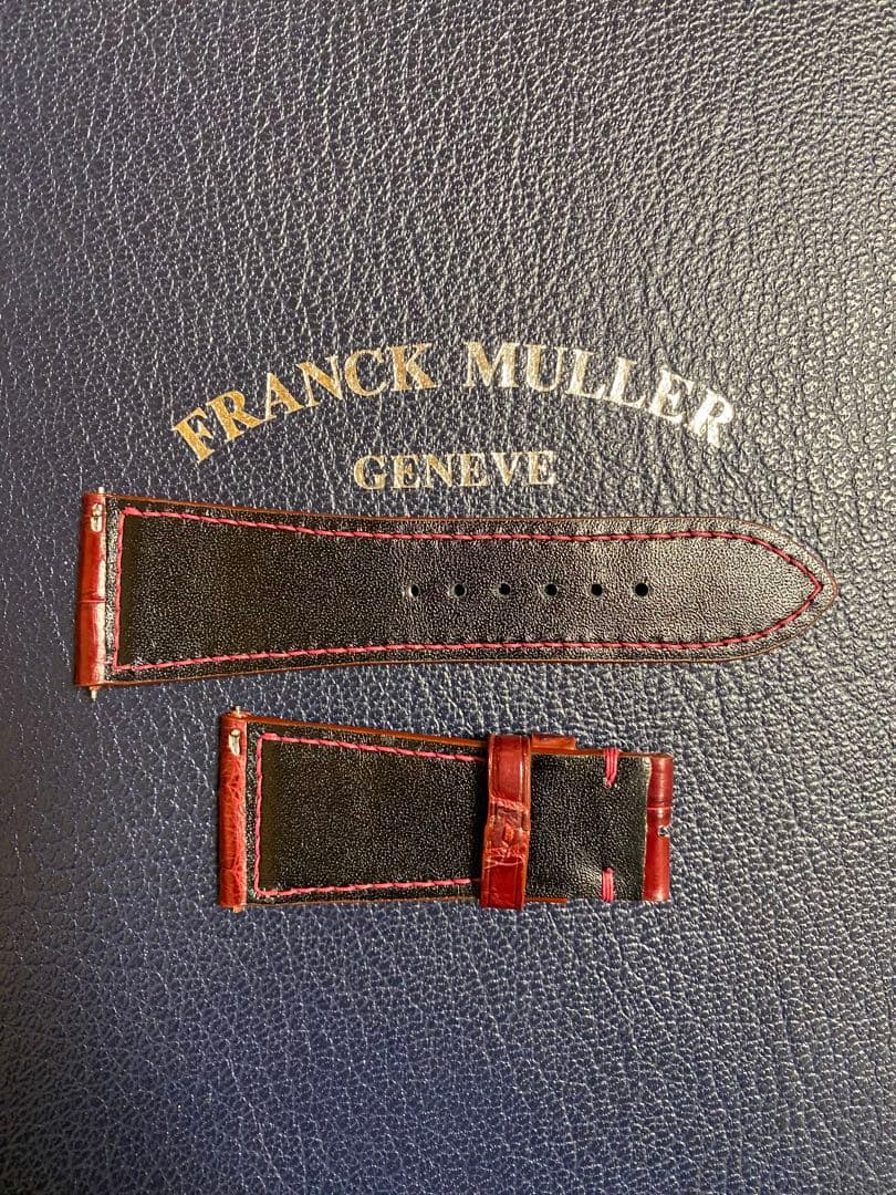 30mm ワイン フランクミュラー 用 オーダー クロコベルト ストラップ