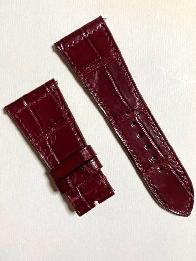 30mm ワイン フランクミュラー 用 オーダー クロコベルト ストラップ