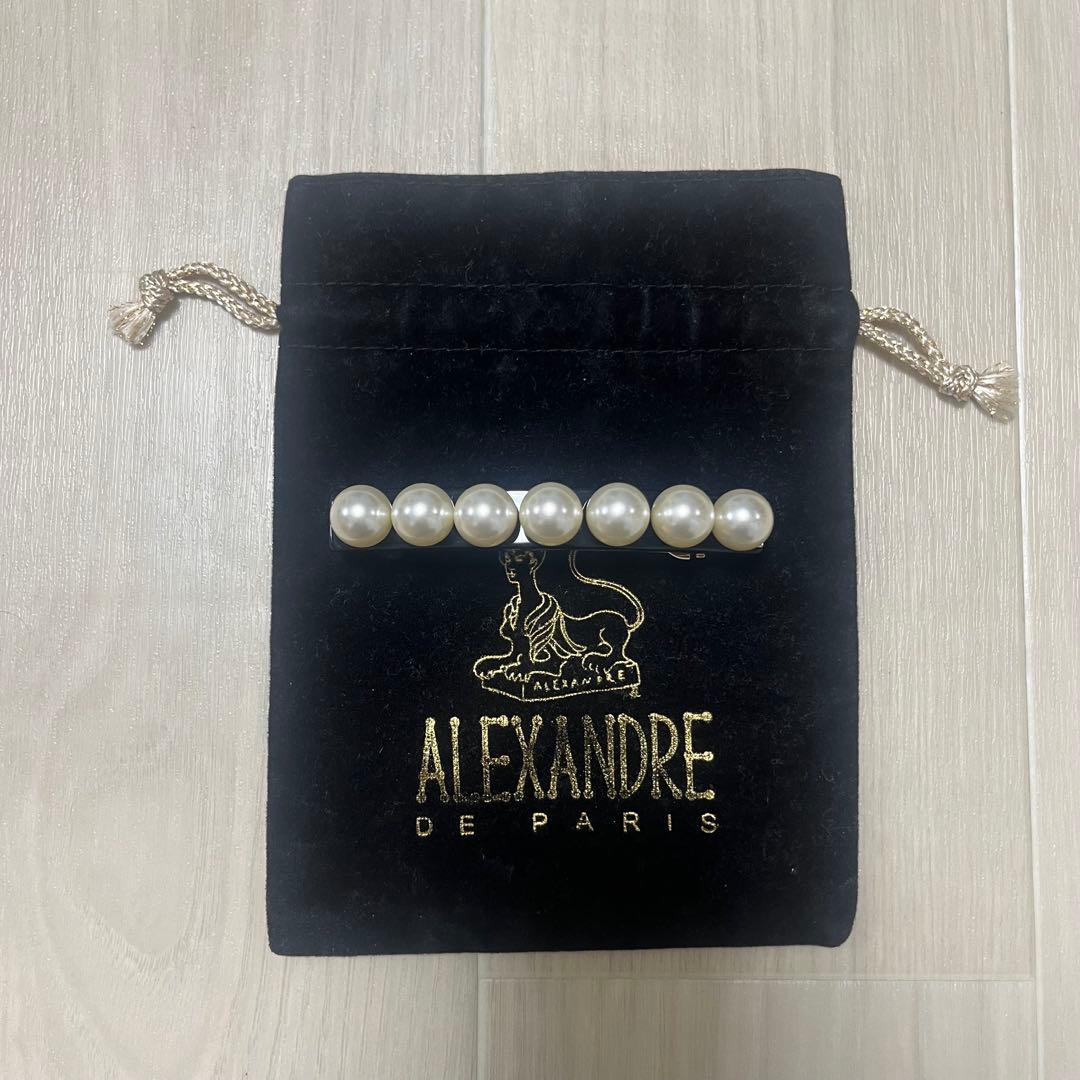 美品ALEXANDRE DE PARIS パールヘアバレッタ