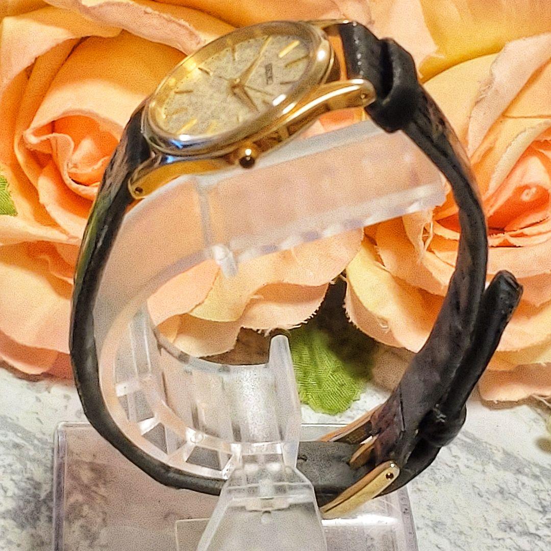 稼働品　SEIKO　セイコー　レディース腕時計　ゴールド文字盤　純正ベルト