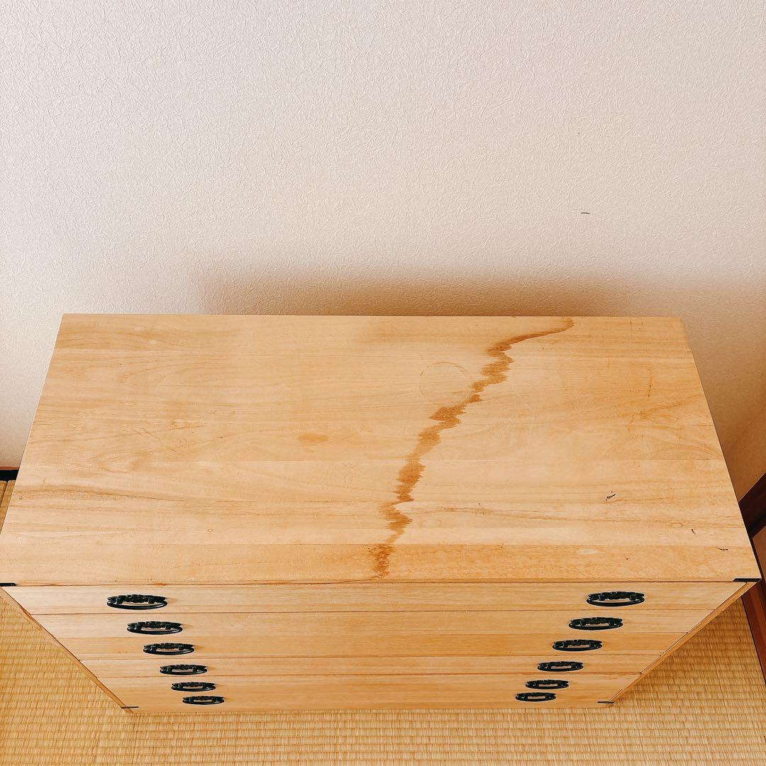 【送料込み】着物箪笥　桐箪笥　着物収納　6段　アクあり