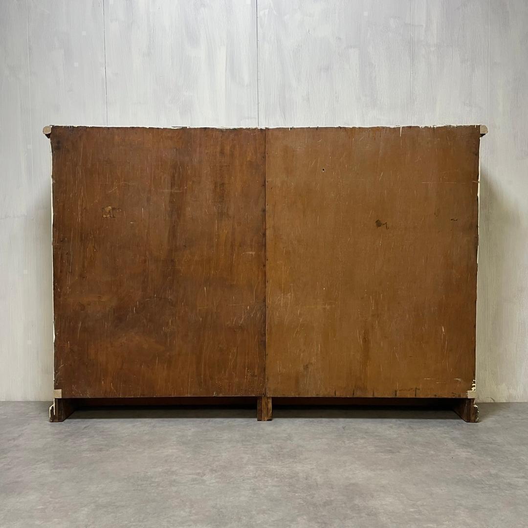 ヴィンテージ シャビーシック キャビネット ホワイト カップボード ショーケース