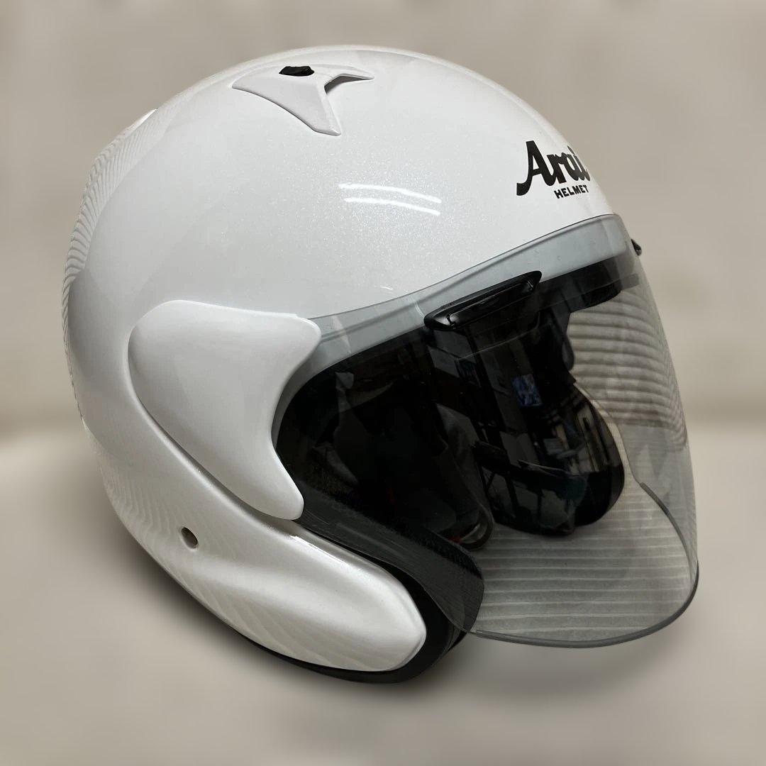 Arai グラスホワイト ジェットヘルメット65-66cm XXL【1】