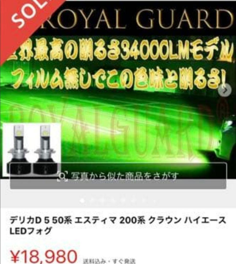 後期デリカD5　IPF製フォグクリアー101FL　ロイヤルガードバルブ付き