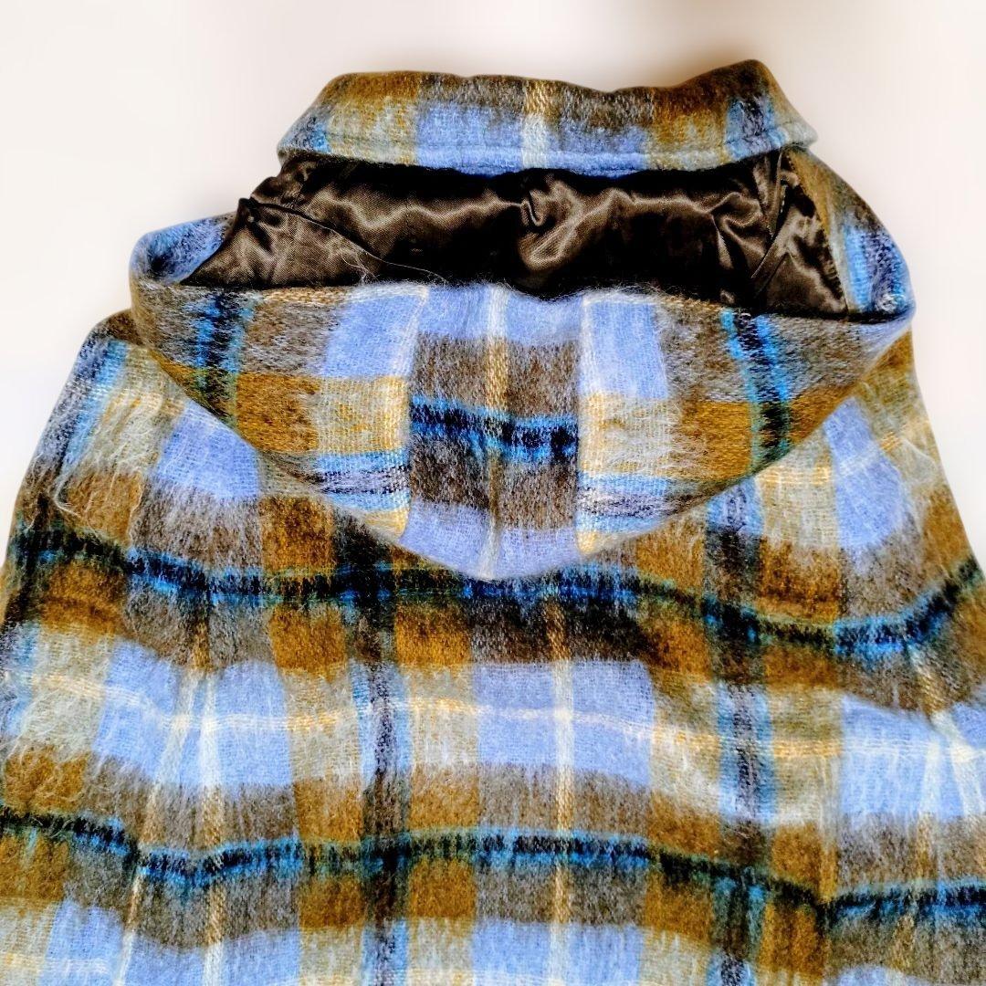 【YORKLAND】ビンテージモヘアケープロングコート　スコットランド製