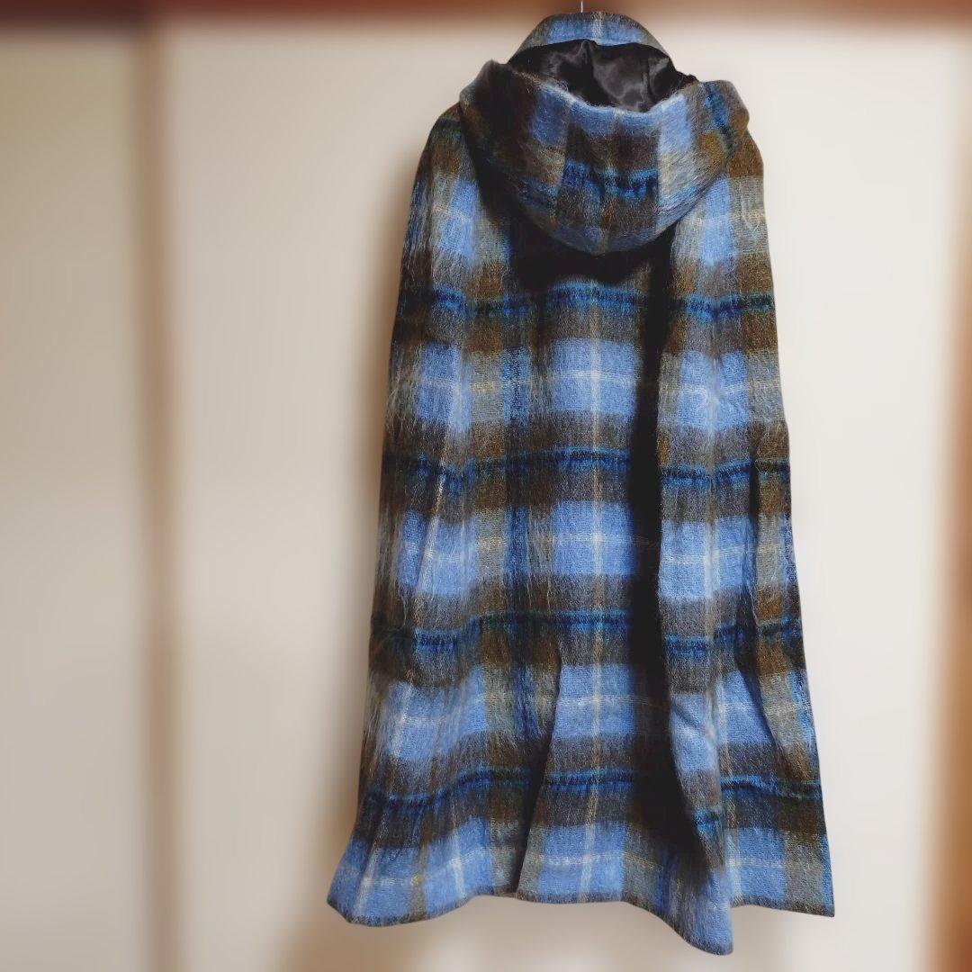 【YORKLAND】ビンテージモヘアケープロングコート　スコットランド製